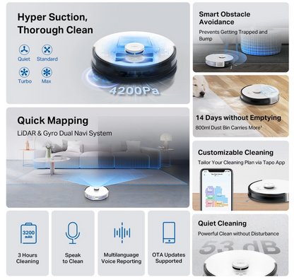 Tapo LiDAR Navigation Robot Vacuum