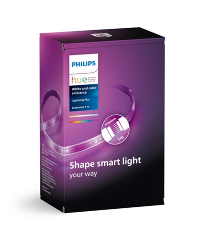 Philips Hue White and colour ambience Lightstrip Plus extension V4 1 metre, Smart strip light