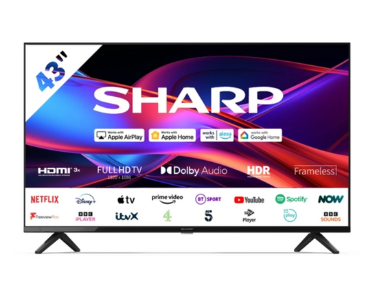 Sharp 2T (43") 1920 x 1080 pixels, LED, Smart TV