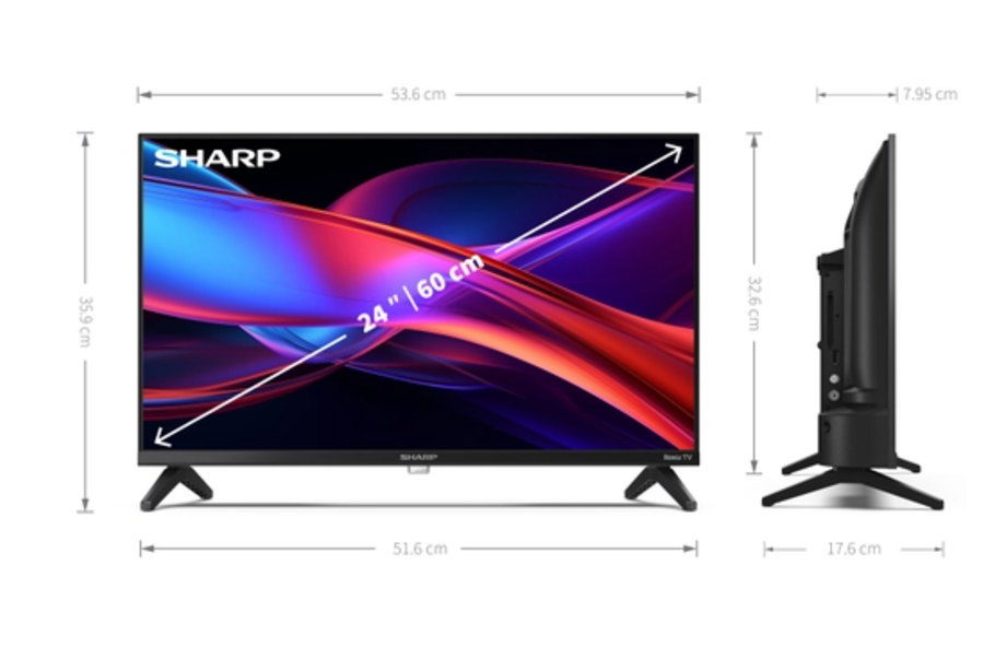 Sharp (24") 1366 x 768 pixels, LED, Smart TV