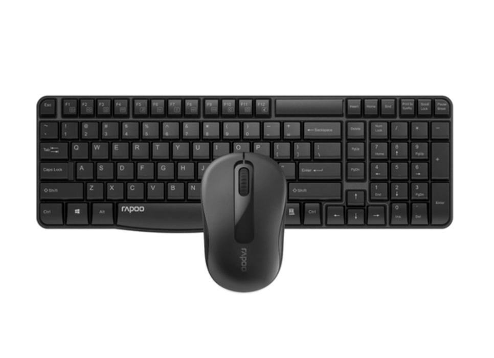 Rapoo Full-size (100%), Wireless Keyboard And Mouse