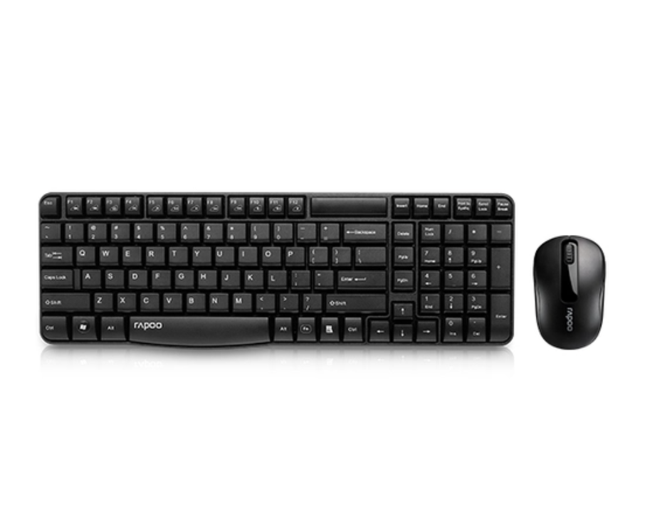 Rapoo Full-size (100%), Wireless Keyboard And Mouse